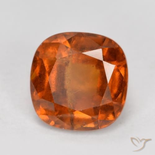 2.16ct Naturale Arancione Ambra Granato hessonite, Cuscino, SI