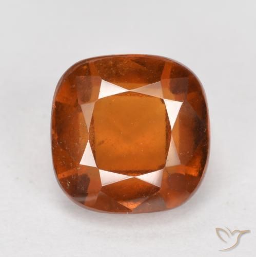2.32ct Naturale Arancione Ambra Granato hessonite, Cuscino, VS-SI