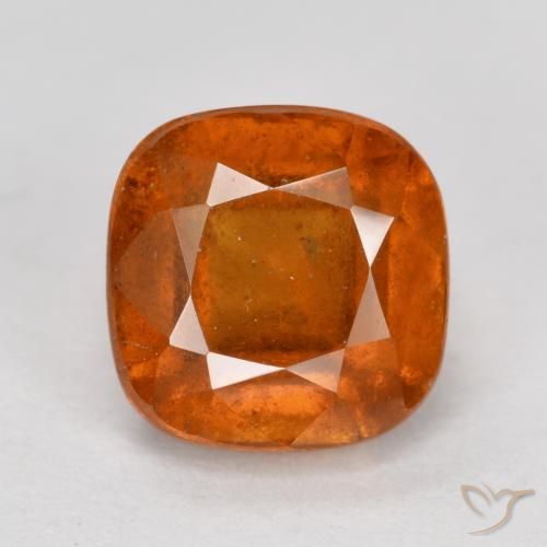 2.42ct Naturale Arancione Ambra Granato hessonite, Cuscino, SI
