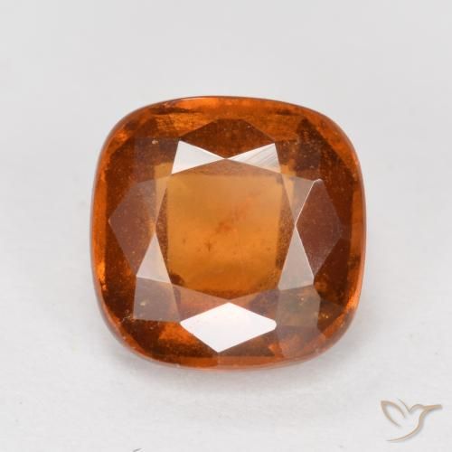 1.96ct Naturale Arancio medio-scuro Granato hessonite, Cuscino, VS-SI
