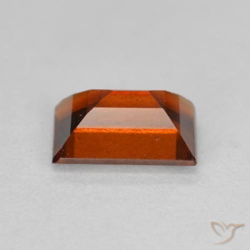 Granato hessonite Arancione scuro naturale da 0.93 ct, Taglio a baguette, VS