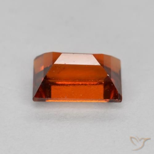 Granato hessonite Arancione scuro naturale da 1.07 ct, Taglio a baguette, VS