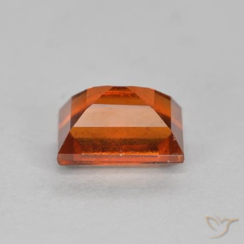 Granato hessonite Arancione rossastra naturale da 0.93 ct, Taglio a baguette, VS