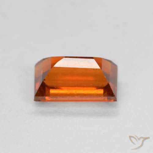 Granato hessonite Arancione scuro naturale da 0.87 ct, Taglio a baguette, VS
