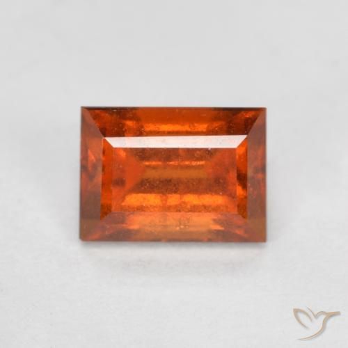Granato hessonite Arancia Fuoco naturale da 1.07 ct, Taglio a baguette, VS-SI