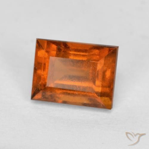 Granato hessonite Arancio Medio naturale da 1.01 ct, Taglio a baguette, VS