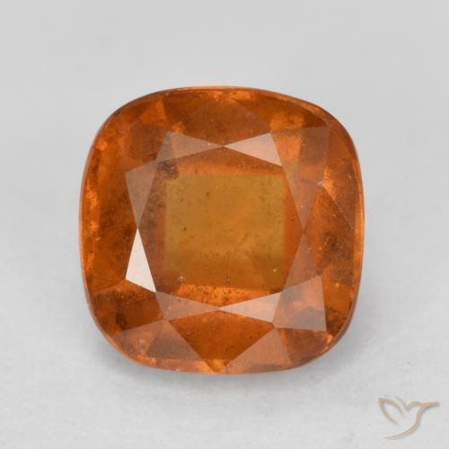 2.06ct Naturale Arancione scuro Granato hessonite, Cuscino, VS-SI