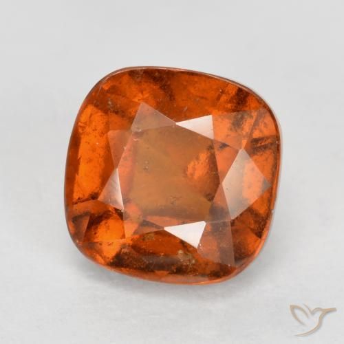Granato hessonite Arancione rossastra naturale da 2.05 ct, Cuscino, VS-SI