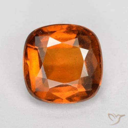 1.67ct Naturale Arancio Medio Granato hessonite, Cuscino, VS