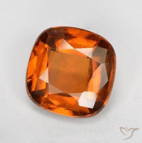 Granato hessonite Arancio Medio naturale da 1.67 ct, Cuscino, VS
