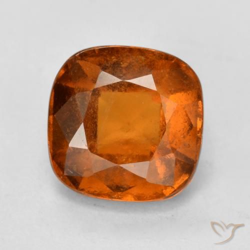Granato hessonite Arancione scuro naturale da 2.10 ct, Cuscino, VS-SI
