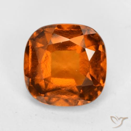 1.98ct Naturale Arancione Ambra Granato hessonite, Cuscino, VS