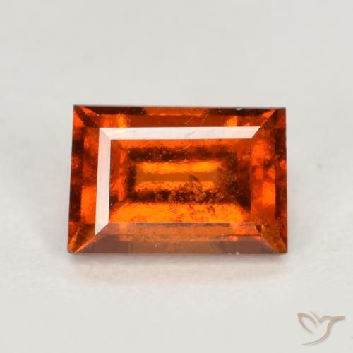 Granato hessonite Arancione rossastra naturale da 1.09 ct, Taglio a baguette, VS