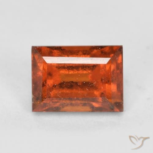 Granato hessonite Arancione Ambra naturale da 1.02 ct, Taglio a baguette, VS