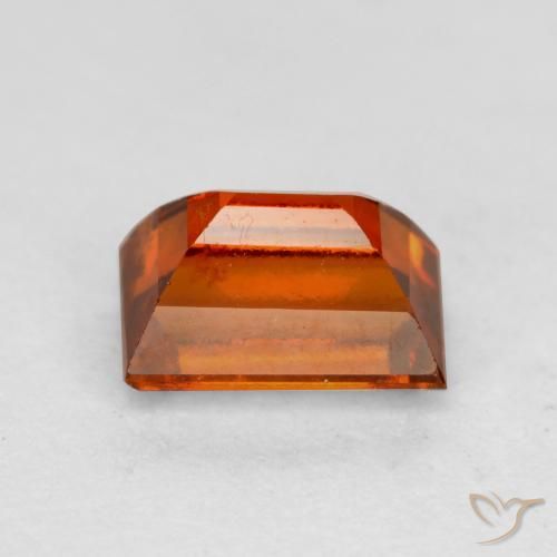 Granato hessonite Arancione rossastra naturale da 1.02 ct, Taglio a baguette, VS