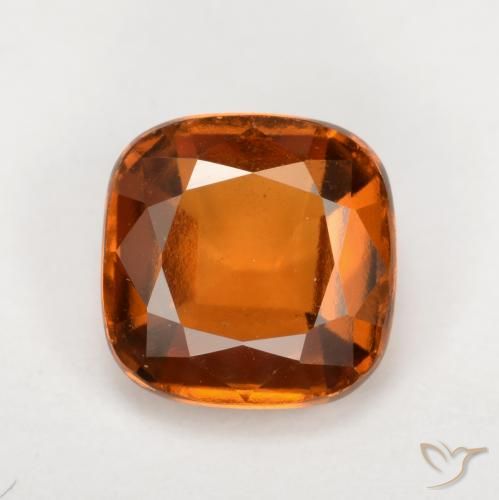 1.78ct Naturale Arancione scuro Granato hessonite, Cuscino, VS