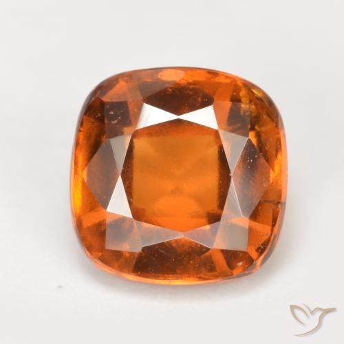 2.20ct Naturale Arancione scuro Granato hessonite, Cuscino, VS