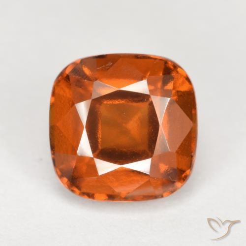 2.17ct Naturale Arancione Ambra Granato hessonite, Cuscino, VVS-VS