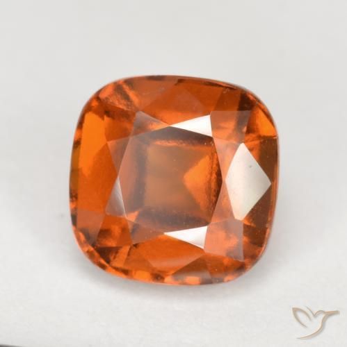 Granato hessonite Arancione Ambra naturale da 2.17 ct, Cuscino, VVS-VS