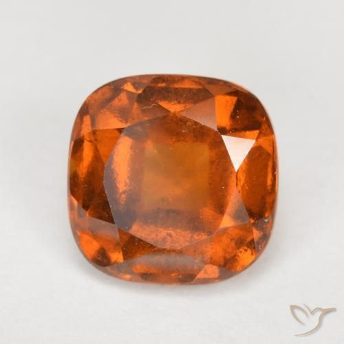 2.07ct Naturale Arancione rossastra Granato hessonite, Cuscino, VS