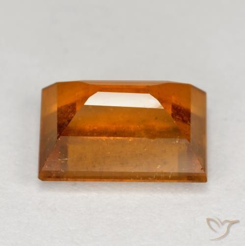 Granato hessonite Arancio Medio naturale da 2.11 ct, Taglio a baguette, VS-SI