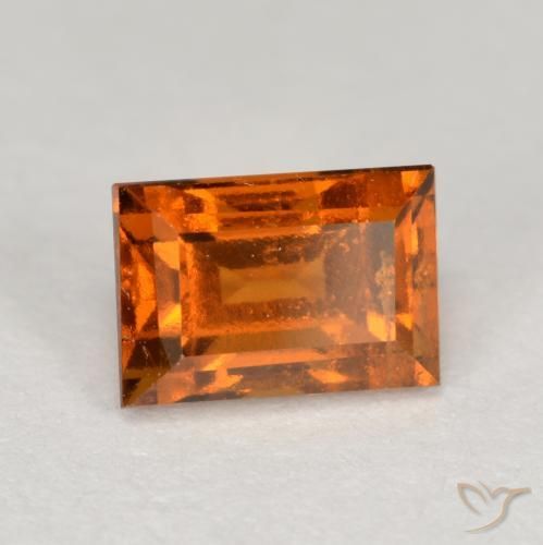 Granato hessonite Arancio medio-scuro naturale da 1.14 ct, Taglio a baguette, VS
