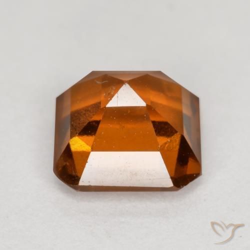 Granato hessonite Arancione scuro naturale da 1.33 ct, Ottagonale / Taglio smeraldo, VS-SI