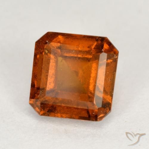 Granato hessonite Arancione Ambra naturale da 1.59 ct, Ottagonale / Taglio smeraldo, VS-SI