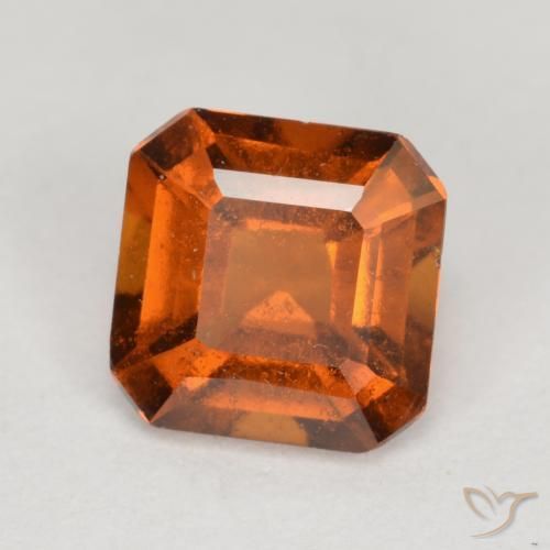 Granato hessonite Arancio medio-scuro naturale da 1.33 ct, Ottagonale / Taglio smeraldo, VS-SI