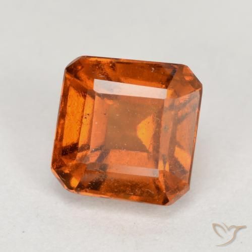 Granato hessonite Arancio medio-scuro naturale da 1.69 ct, Ottagonale / Taglio smeraldo, VS-SI
