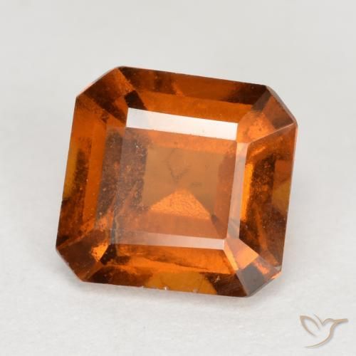 Granato hessonite Arancio Medio naturale da 1.63 ct, Ottagonale / Taglio smeraldo, VS-SI