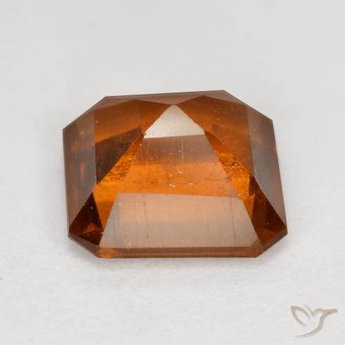 Granato hessonite Arancio Medio naturale da 1.63 ct, Ottagonale / Taglio smeraldo, VS-SI