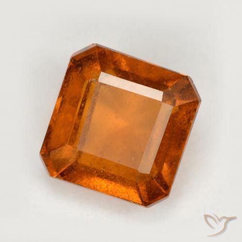 Granato hessonite Arancione scuro naturale da 1.60 ct, Ottagonale / Taglio smeraldo, VS-SI