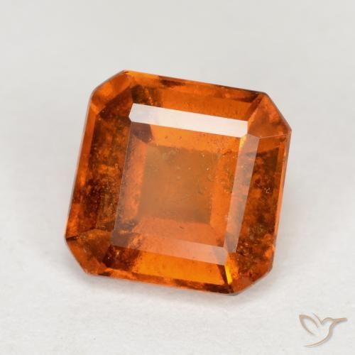 Granato hessonite Arancione Ambra naturale da 1.24 ct, Ottagonale / Taglio smeraldo, VS-SI