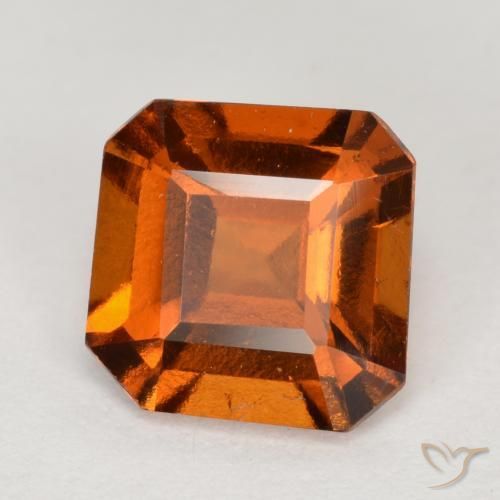 Granato hessonite Arancione scuro naturale da 1.51 ct, Ottagonale / Taglio smeraldo, VS