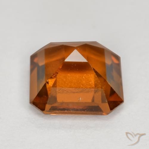 Granato hessonite Arancione scuro naturale da 1.51 ct, Ottagonale / Taglio smeraldo, VS