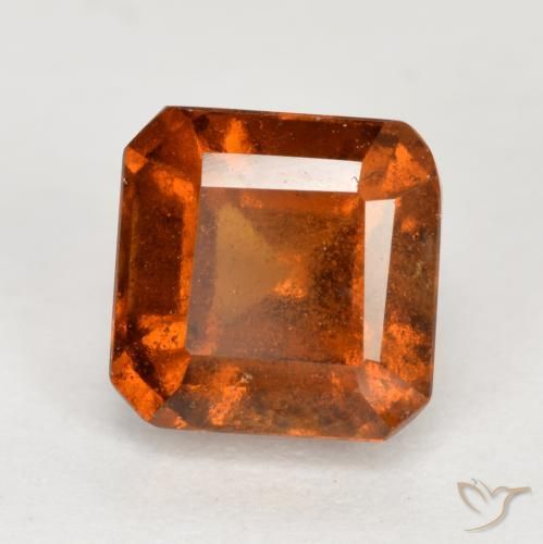 Granato hessonite Arancio medio-scuro naturale da 1.84 ct, Ottagonale / Taglio smeraldo, SI
