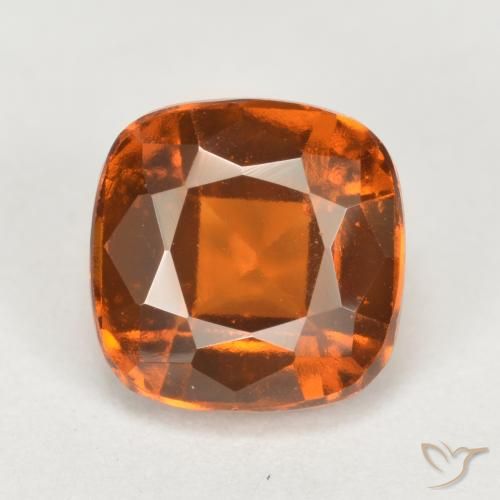 2.46ct Naturale Arancio medio-scuro Granato hessonite, Cuscino, VVS-VS