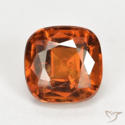 2.42ct Naturale Arancia Fuoco Granato hessonite, Cuscino, VS-SI
