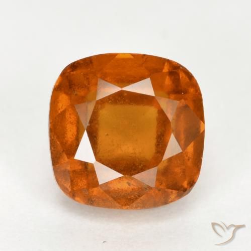 2.65ct Naturale Arancio Medio Granato hessonite, Cuscino, VS-SI