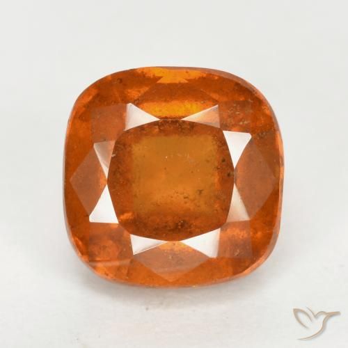 2.55ct Naturale Arancio Medio Granato hessonite, Cuscino, VS-SI