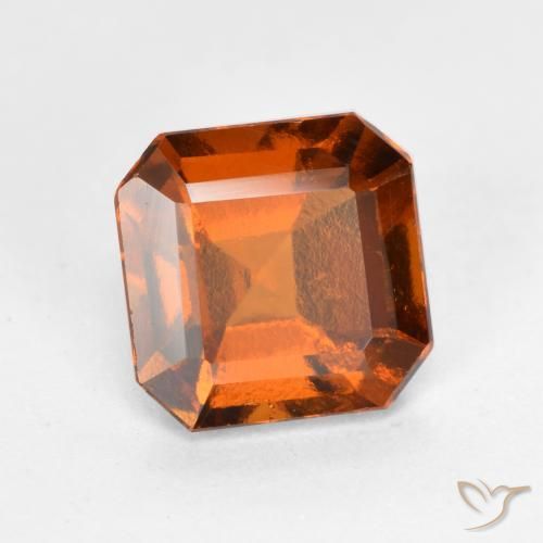 Granato hessonite Arancione scuro naturale da 1.65 ct, Ottagonale / Taglio smeraldo, VS