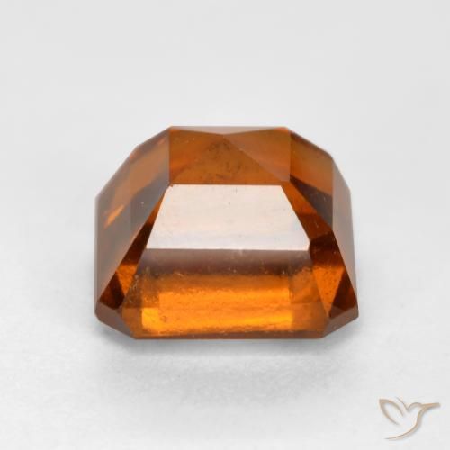 Granato hessonite Arancio medio-scuro naturale da 1.66 ct, Ottagonale / Taglio smeraldo, VS-SI