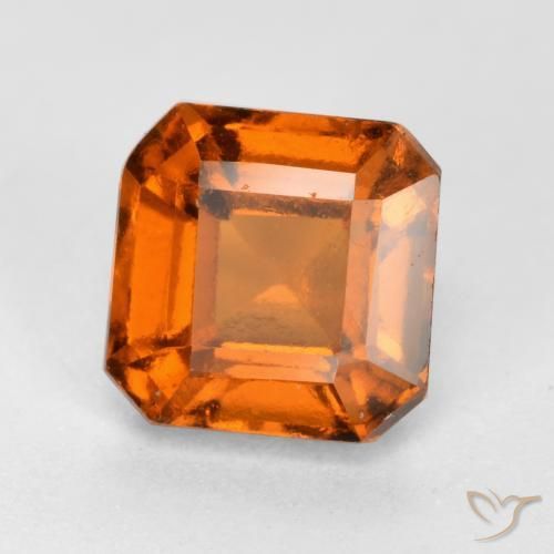 Granato hessonite Arancione scuro naturale da 1.55 ct, Ottagonale / Taglio smeraldo, VS-SI
