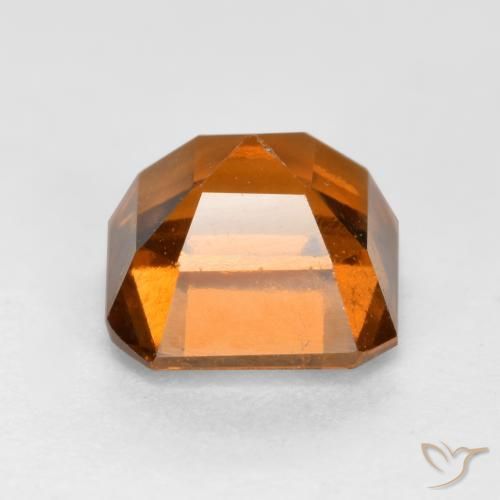 Granato hessonite Arancione scuro naturale da 1.55 ct, Ottagonale / Taglio smeraldo, VS-SI
