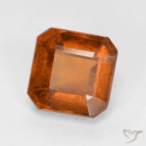 Granato hessonite Arancio medio-scuro naturale da 1.40 ct, Ottagonale / Taglio smeraldo, VS-SI