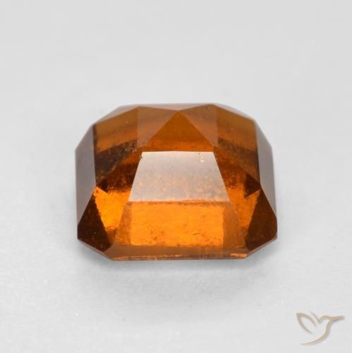 Granato hessonite Arancio medio-scuro naturale da 1.40 ct, Ottagonale / Taglio smeraldo, VS-SI