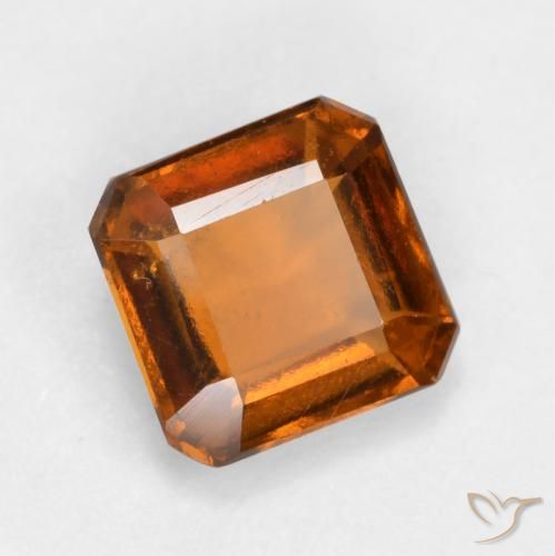 Granato hessonite Arancio medio-scuro naturale da 1.25 ct, Ottagonale / Taglio smeraldo, VS