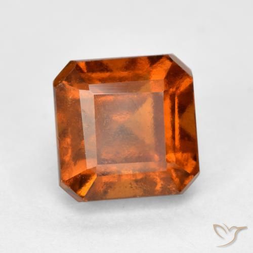 Granato hessonite Arancio medio-scuro naturale da 2.17 ct, Ottagonale / Taglio smeraldo, VS-SI