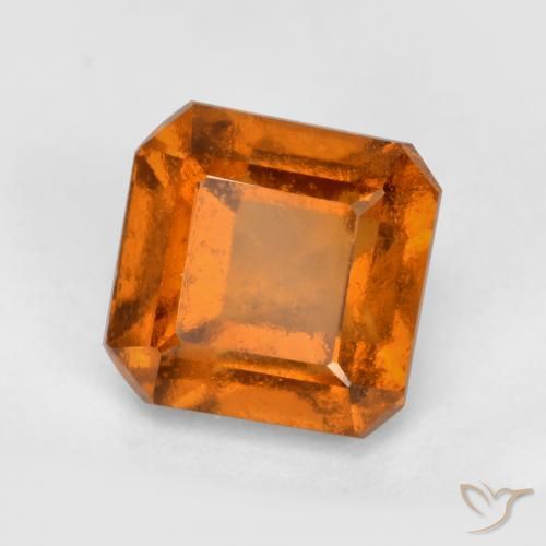Granato hessonite Arancione scuro naturale da 1.51 ct, Ottagonale / Taglio smeraldo, VS-SI